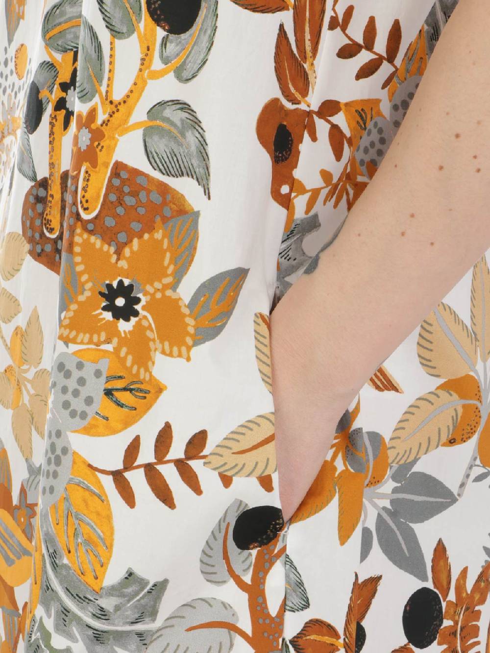 CALIBAN Abito Donna A Fiori In Cotone Sottocosto