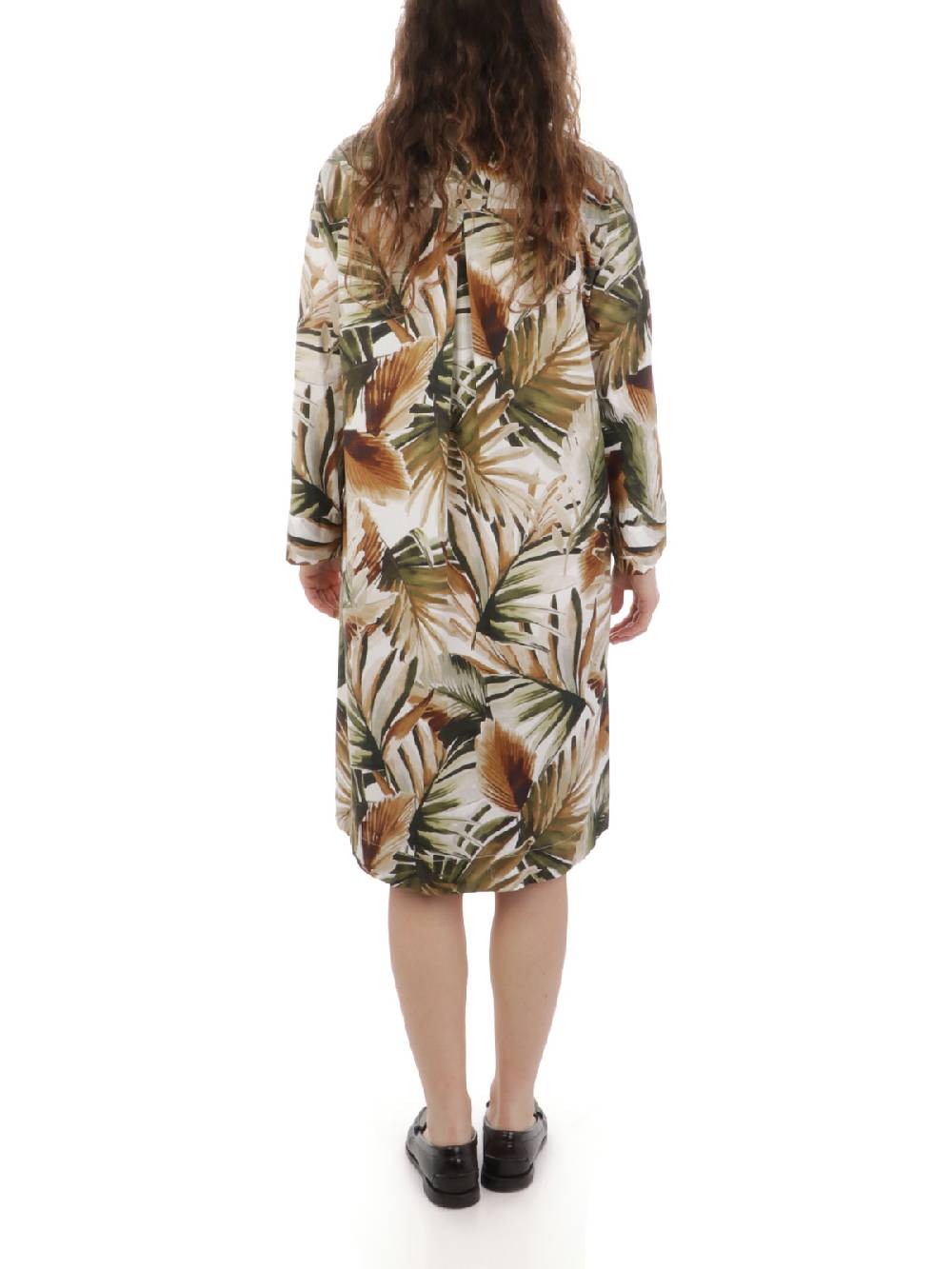 CALIBAN Abito Donna A Fiori In Cotone Stretch Italy