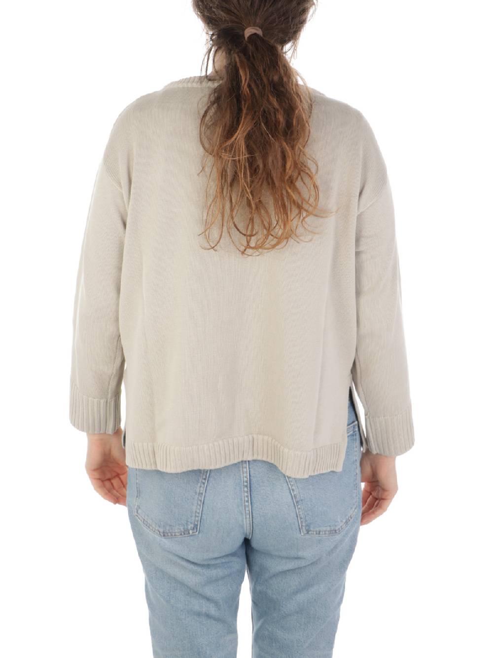 ROSSOPURO Maglia Donna Over In Cotone Nuova