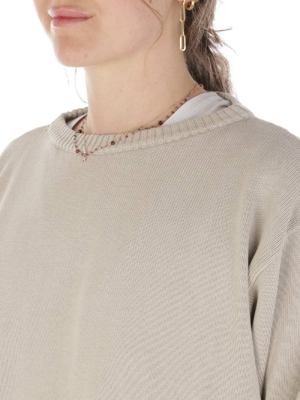 ROSSOPURO Maglia Donna Over In Cotone Nuova