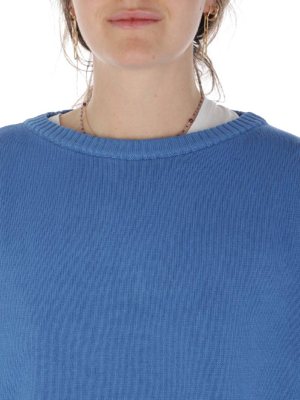 ROSSOPURO Maglia Donna Over In Cotone Italy