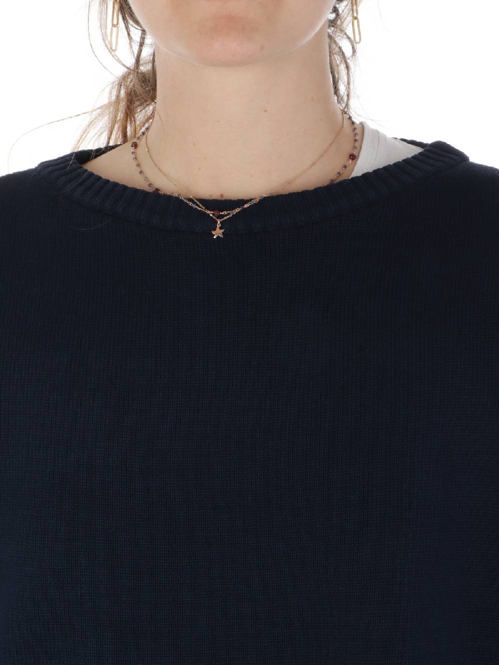 ROSSOPURO Maglia Donna Over In Cotone Italia