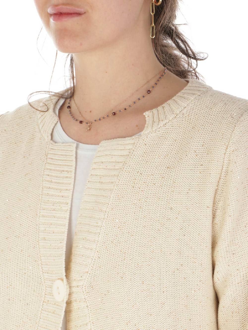 MAIDA MILA Cardigan Donna Con Paillettes In Linea