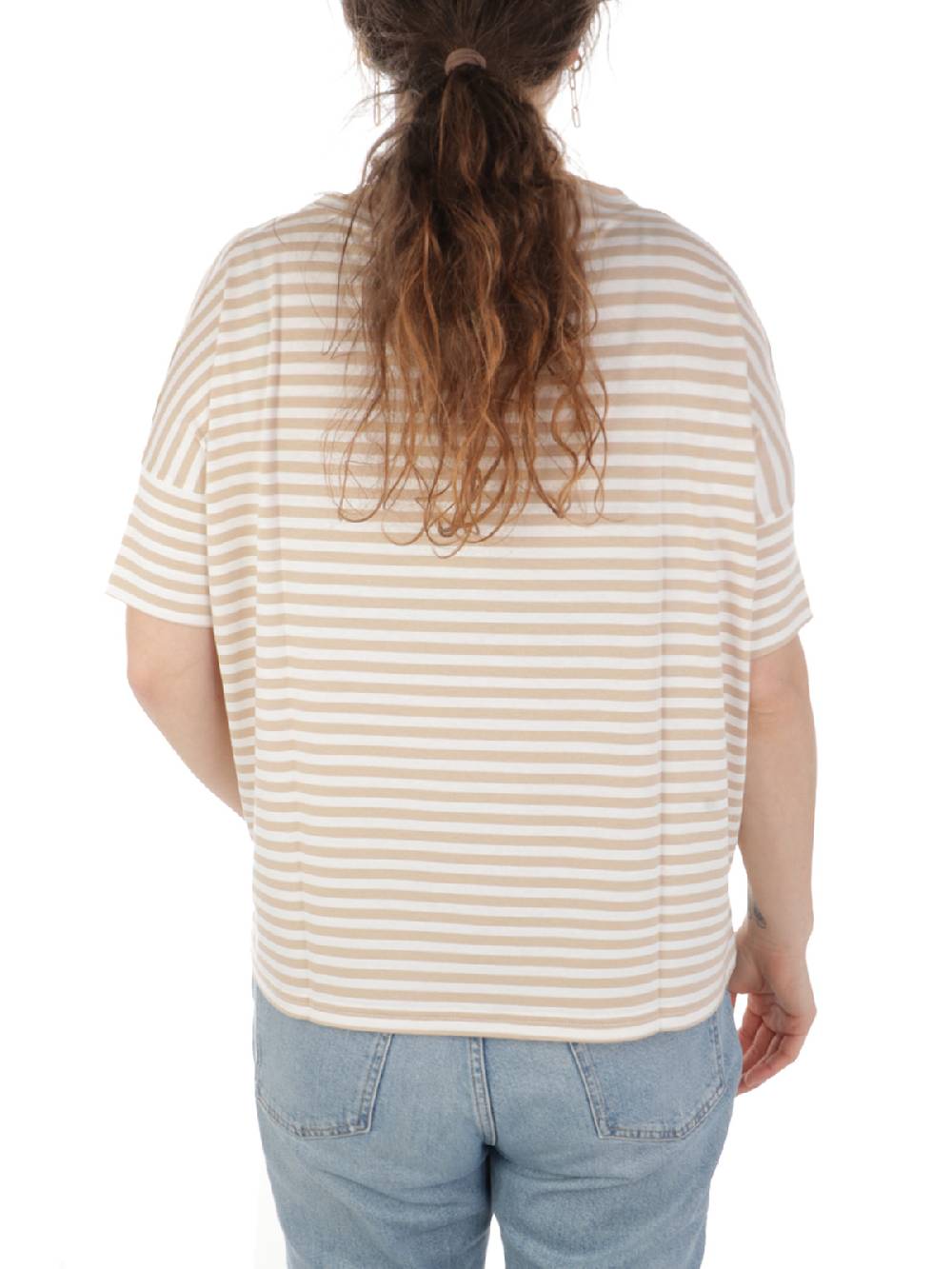 MAIDA MILA Blusa Ampia Donna Rigata In Viscosa Qualità Garantita