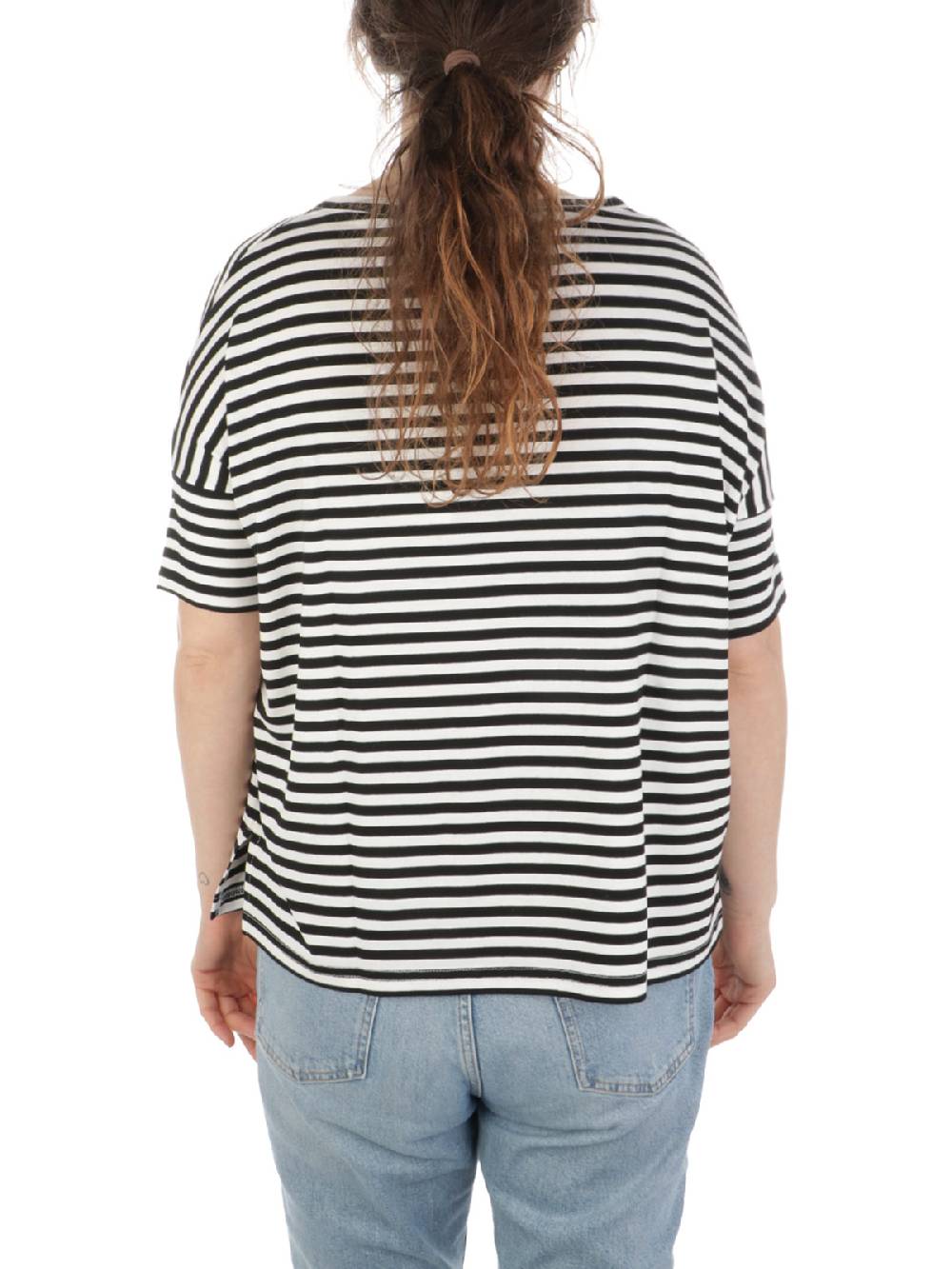 MAIDA MILA Blusa Ampia Donna Rigata In Viscosa Consegna Veloce