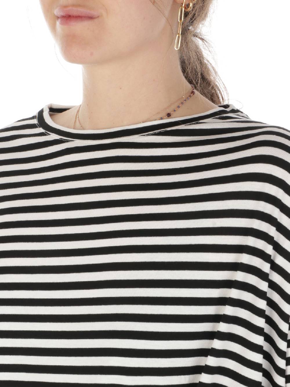 MAIDA MILA Blusa Ampia Donna Rigata In Viscosa Consegna Veloce