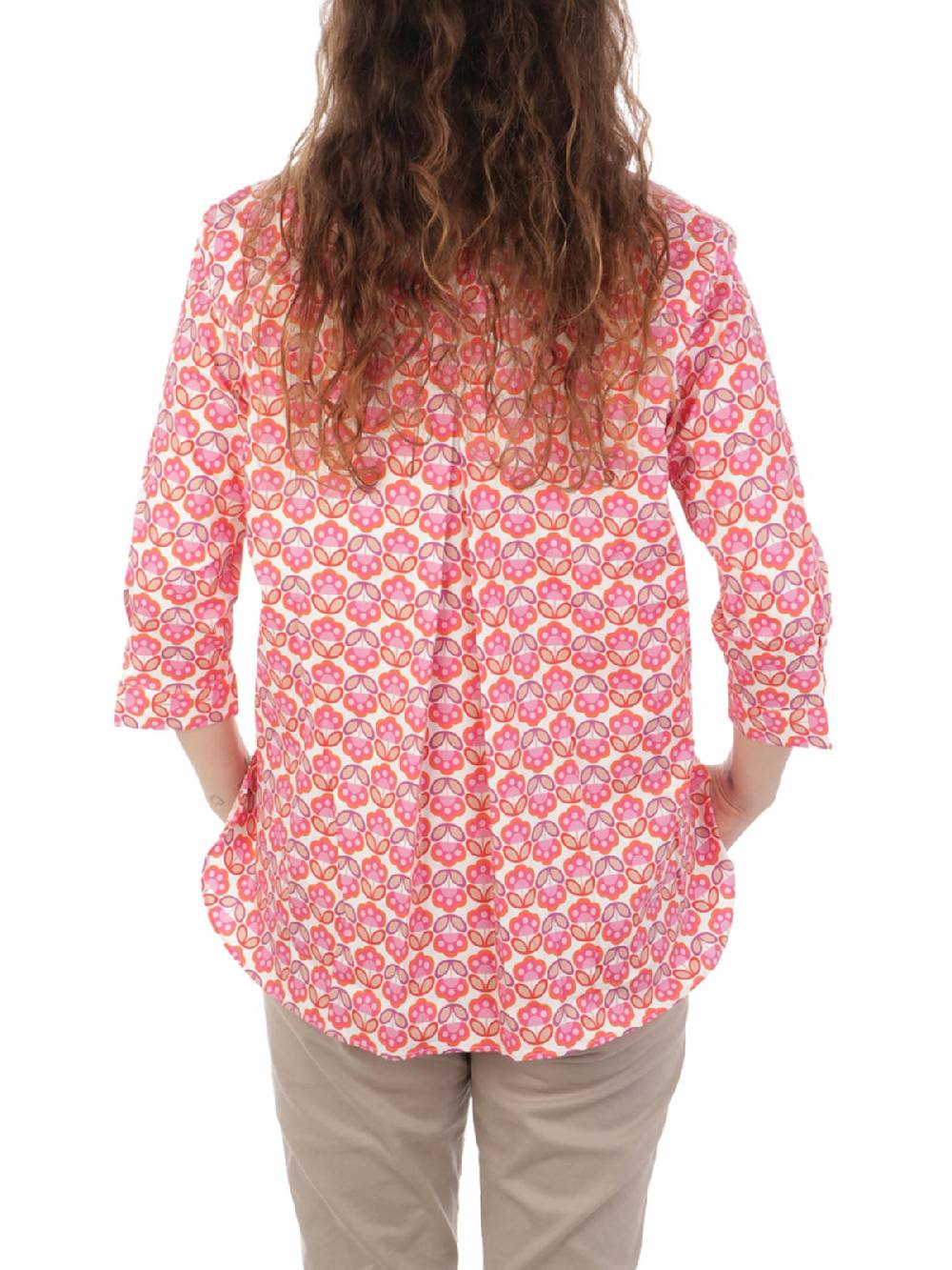 CALIBAN Camicia Donna A Fiori Stretch Vendite Flash
