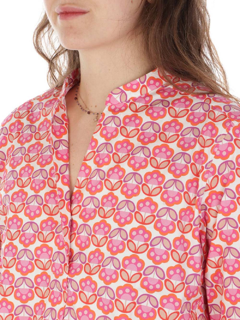 CALIBAN Camicia Donna A Fiori Stretch Vendite Flash