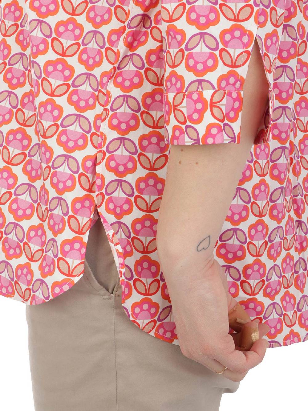 CALIBAN Camicia Donna A Fiori Stretch Vendite Flash