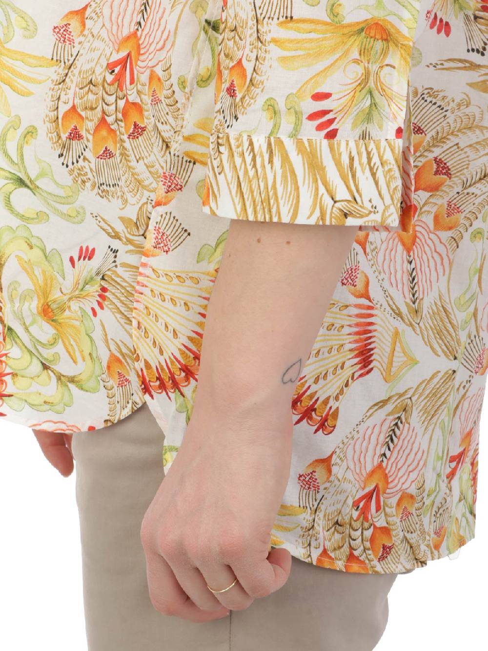 CALIBAN Camicia Donna Coreana A Fiori Moda