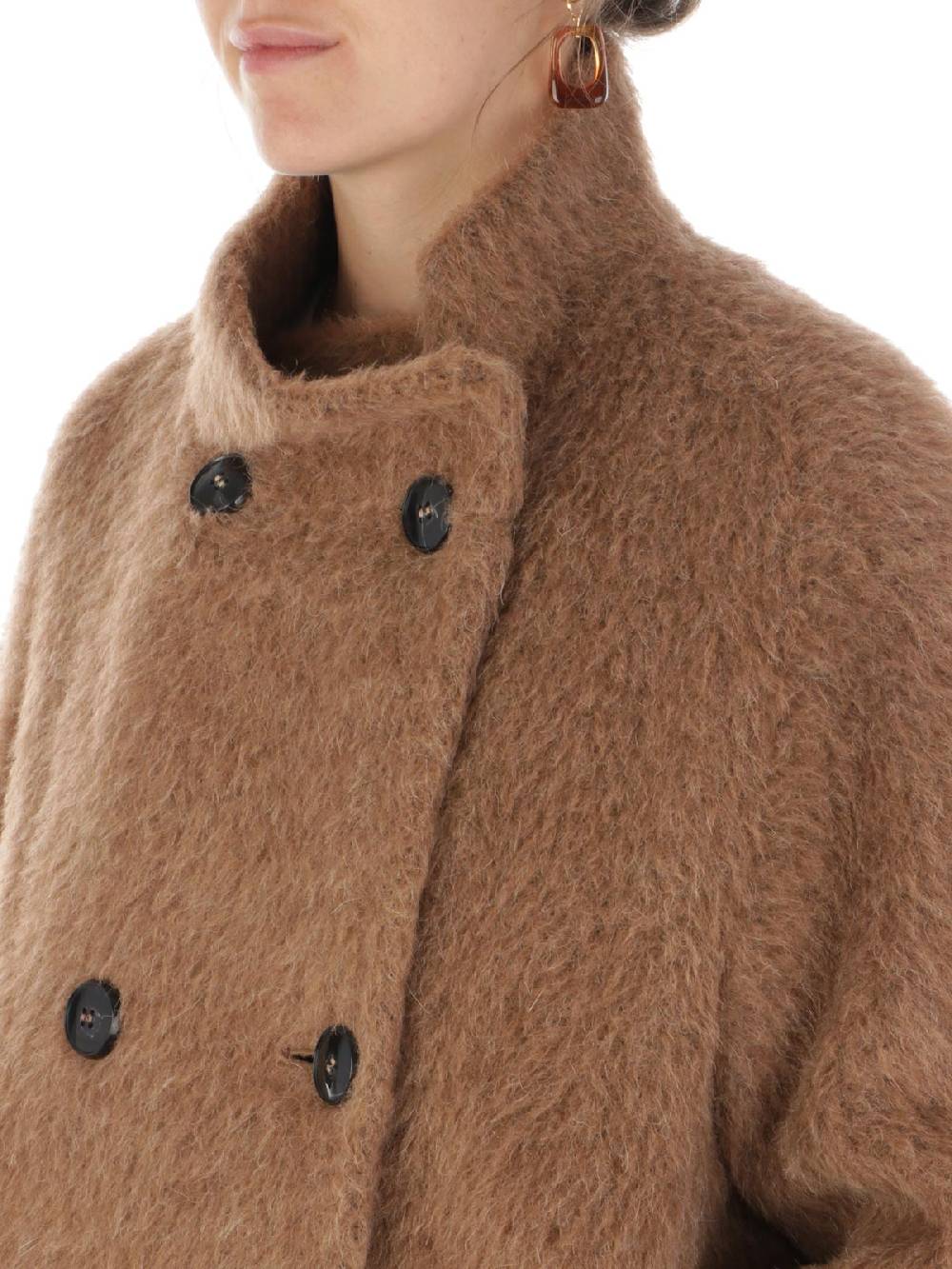 CINZIA ROCCA Cappotto Doppiopetto Donna a Collo Alto Promozione