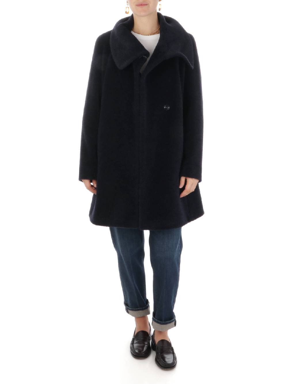 CINZIA ROCCA Cappotto Donna in Lana e Alpaca Qualità Garantita