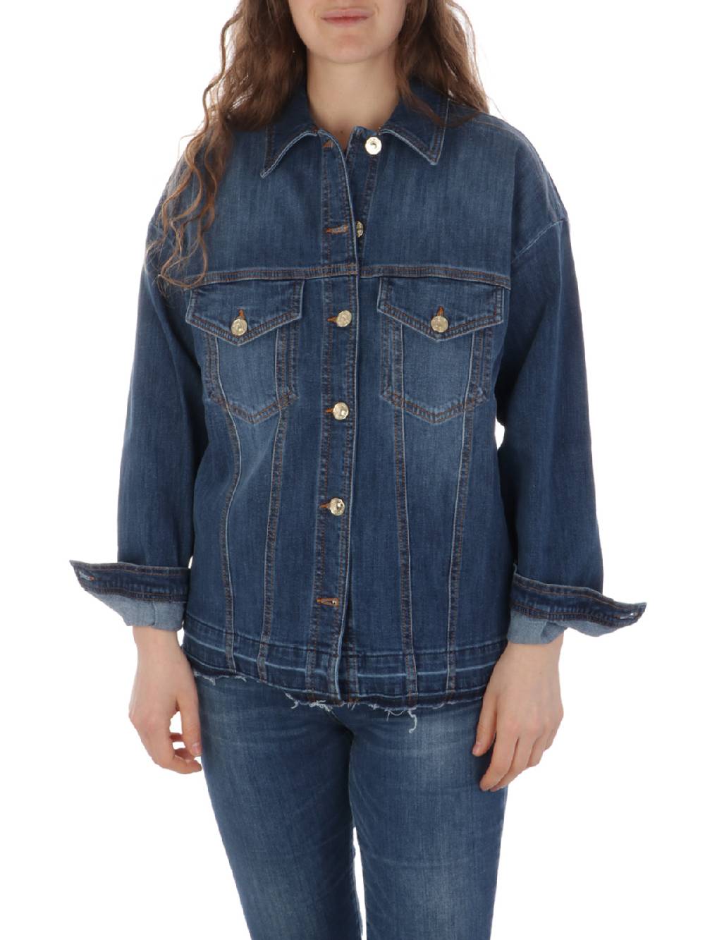NENETTE Giubbotto in Jeans Donna Smith Nuovi prodotti