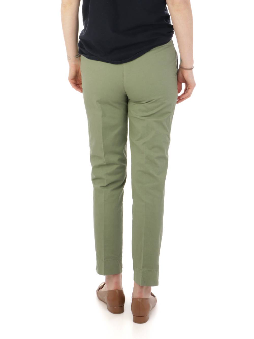 VIA MASINI 80 Pantaloni Chino Donna in Cotone Elasticizzato Saldi Di Fabbrica