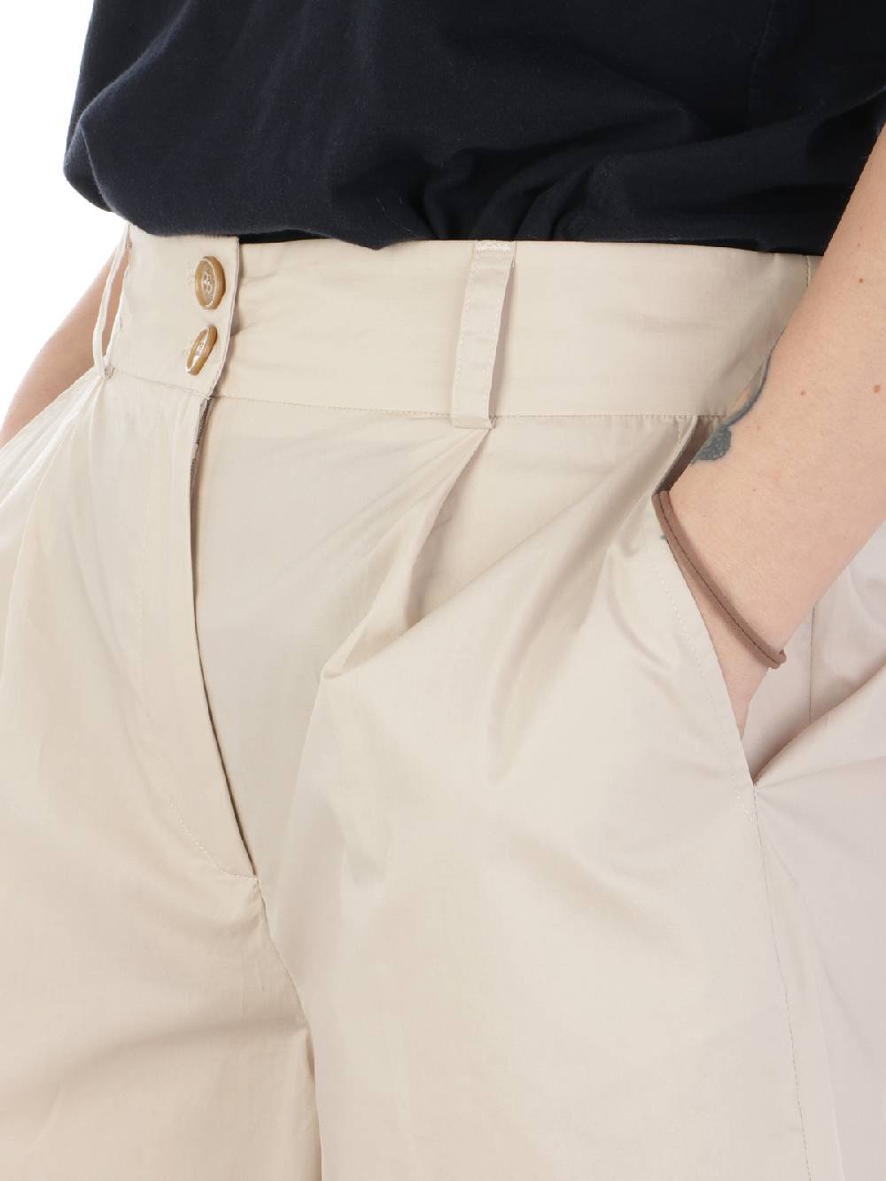 WOOLRICH Shorts Donna in Poplin di Cotone Pezzi Unici