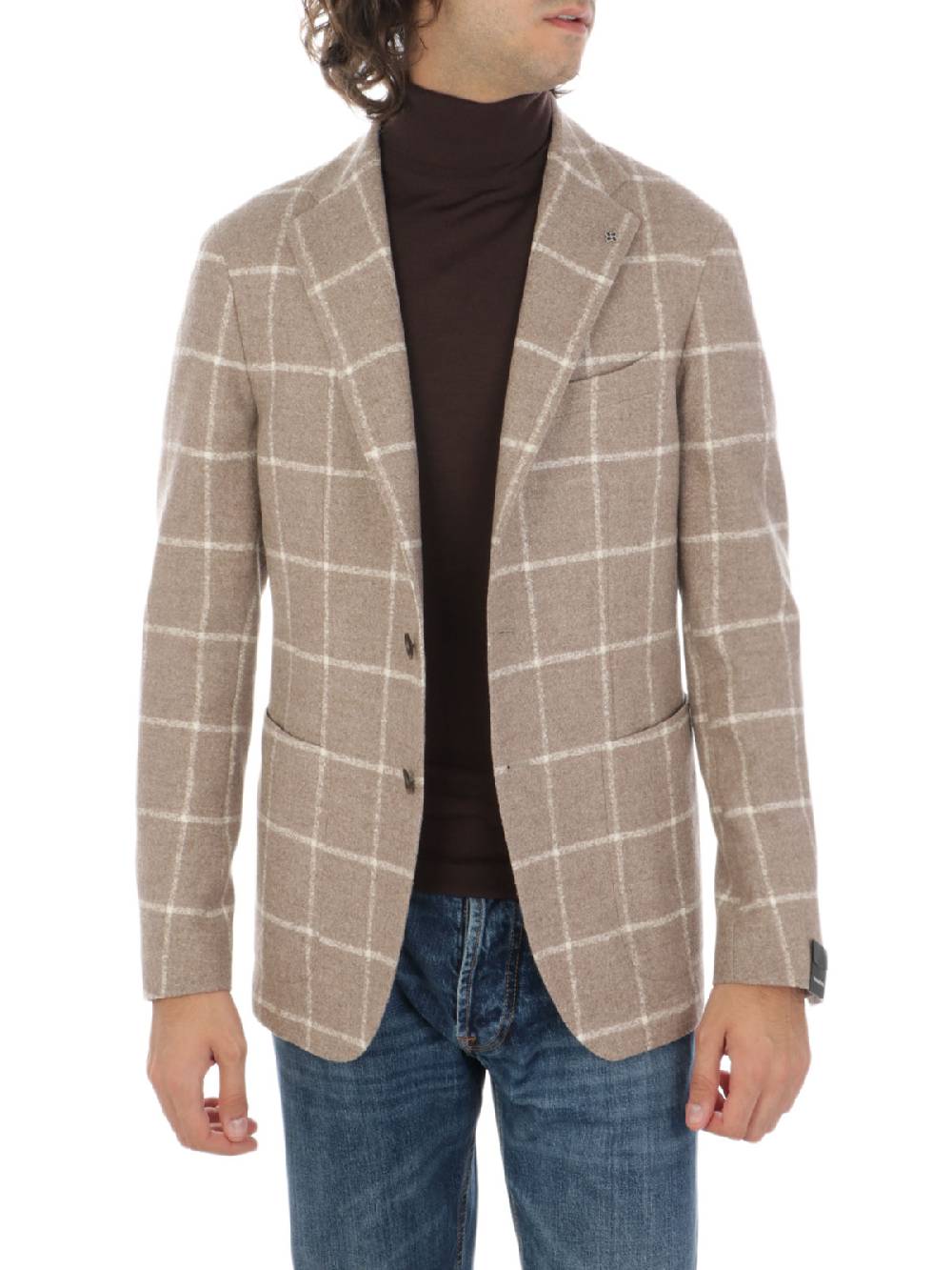 TAGLIATORE Giacca Uomo in Lana e Cashmere a Quadri Vendite Flash