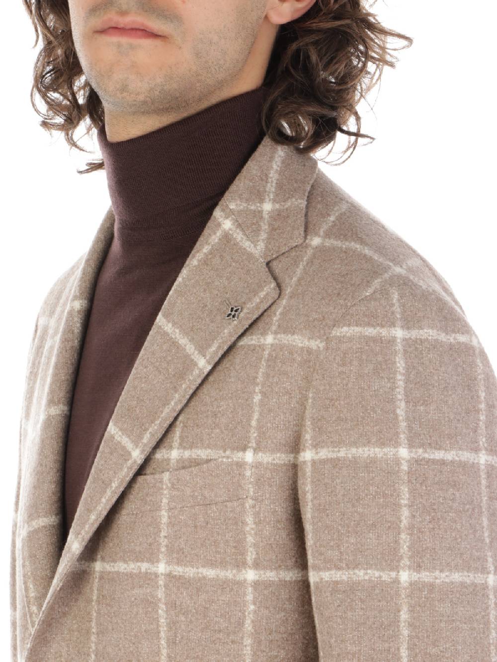 TAGLIATORE Giacca Uomo in Lana e Cashmere a Quadri Vendite Flash