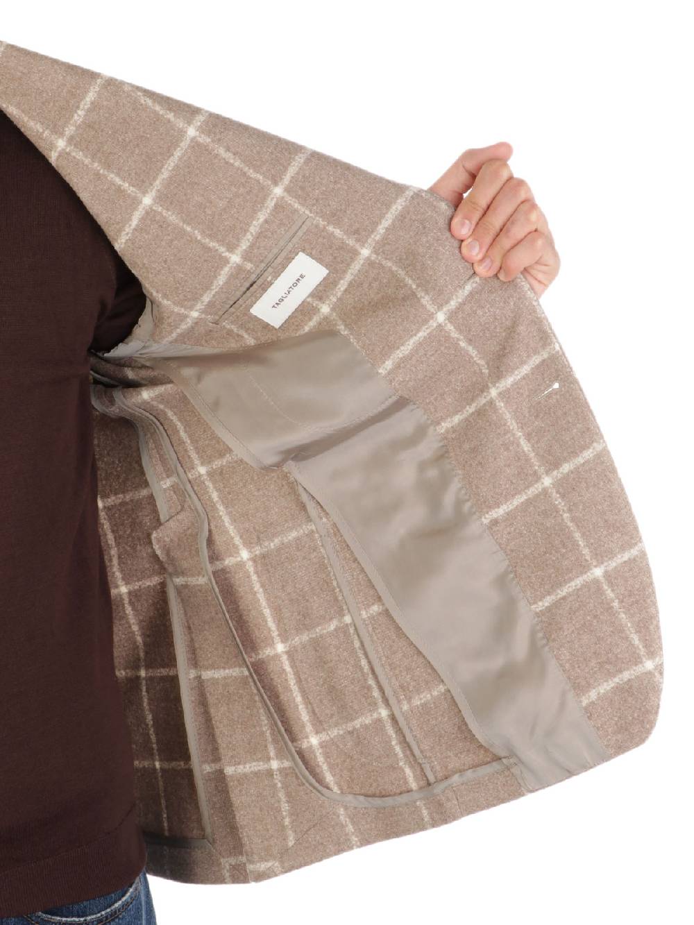 TAGLIATORE Giacca Uomo in Lana e Cashmere a Quadri Vendite Flash