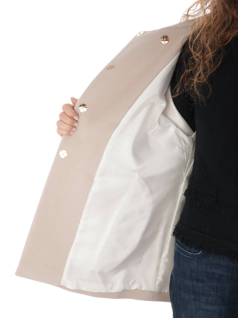 CHIARULLI Cappotto Donna in Panno di Lana Qualità Garantita