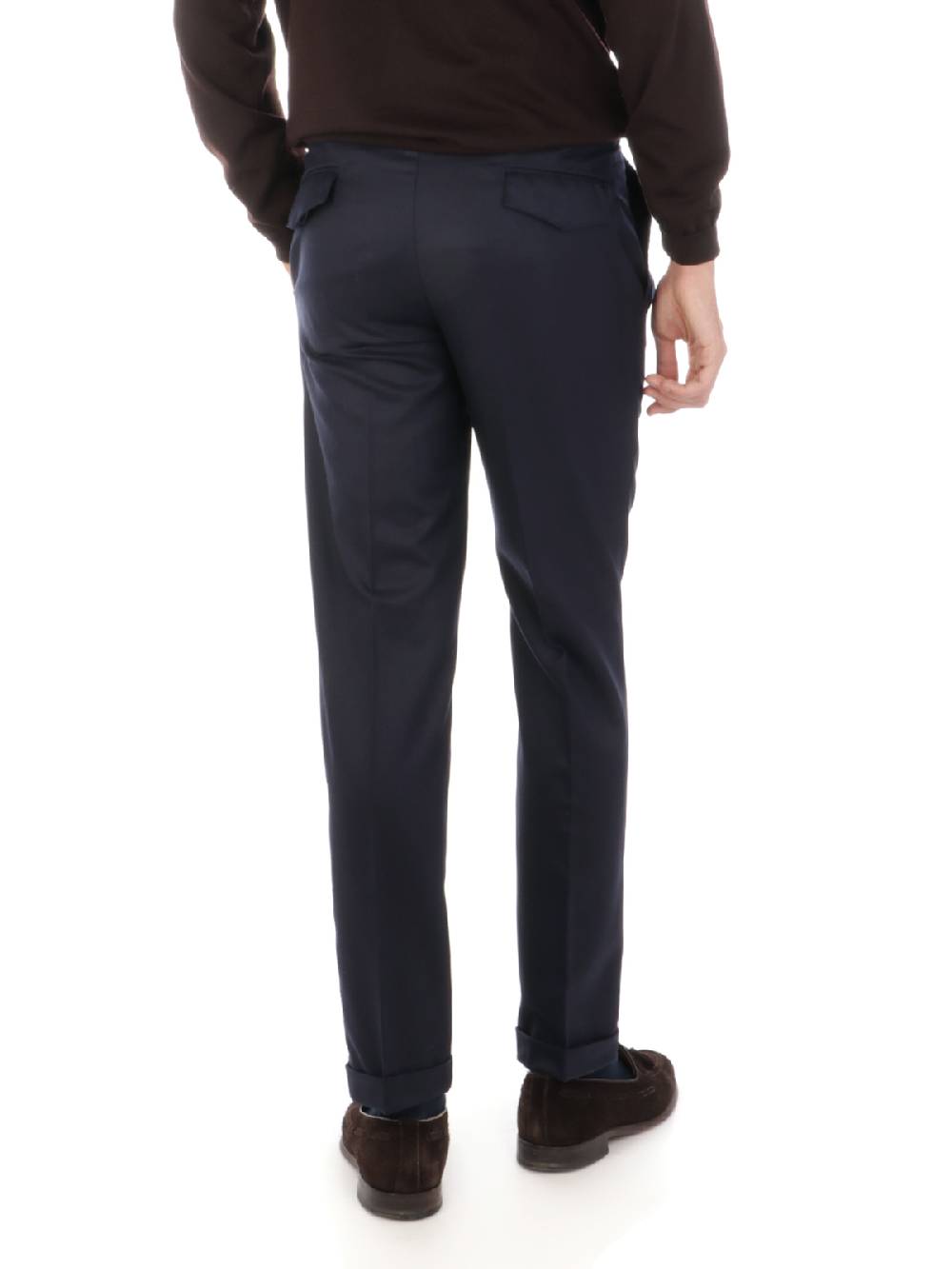 BARBA Pantaloni Uomo Roma in Lana Affare Del Giorno