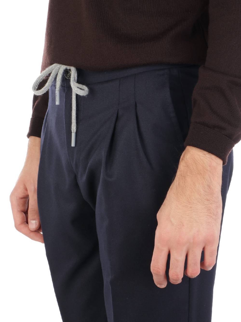 BARBA Pantaloni Uomo Roma in Lana Affare Del Giorno