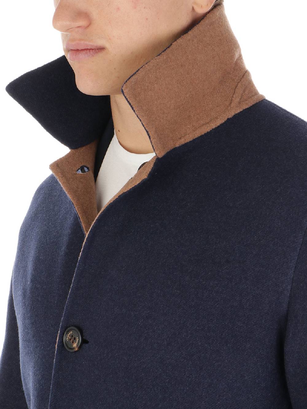 ELEVENTY Cappotto Uomo Reversibile in Lana Vergine Offerta speciale della fabbrica