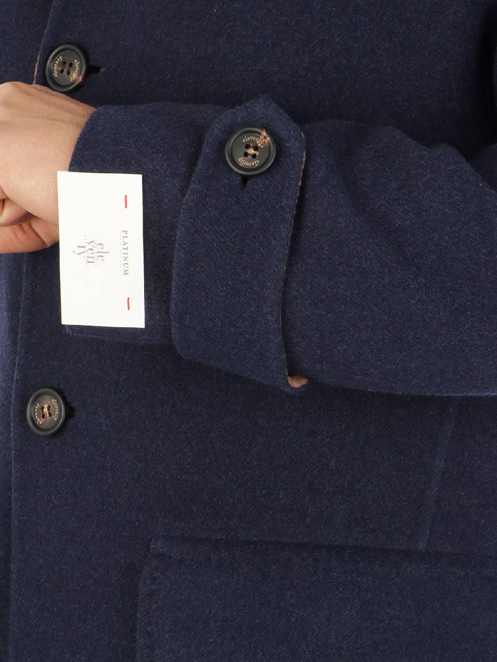 ELEVENTY Cappotto Uomo Reversibile in Lana Vergine Offerta speciale della fabbrica