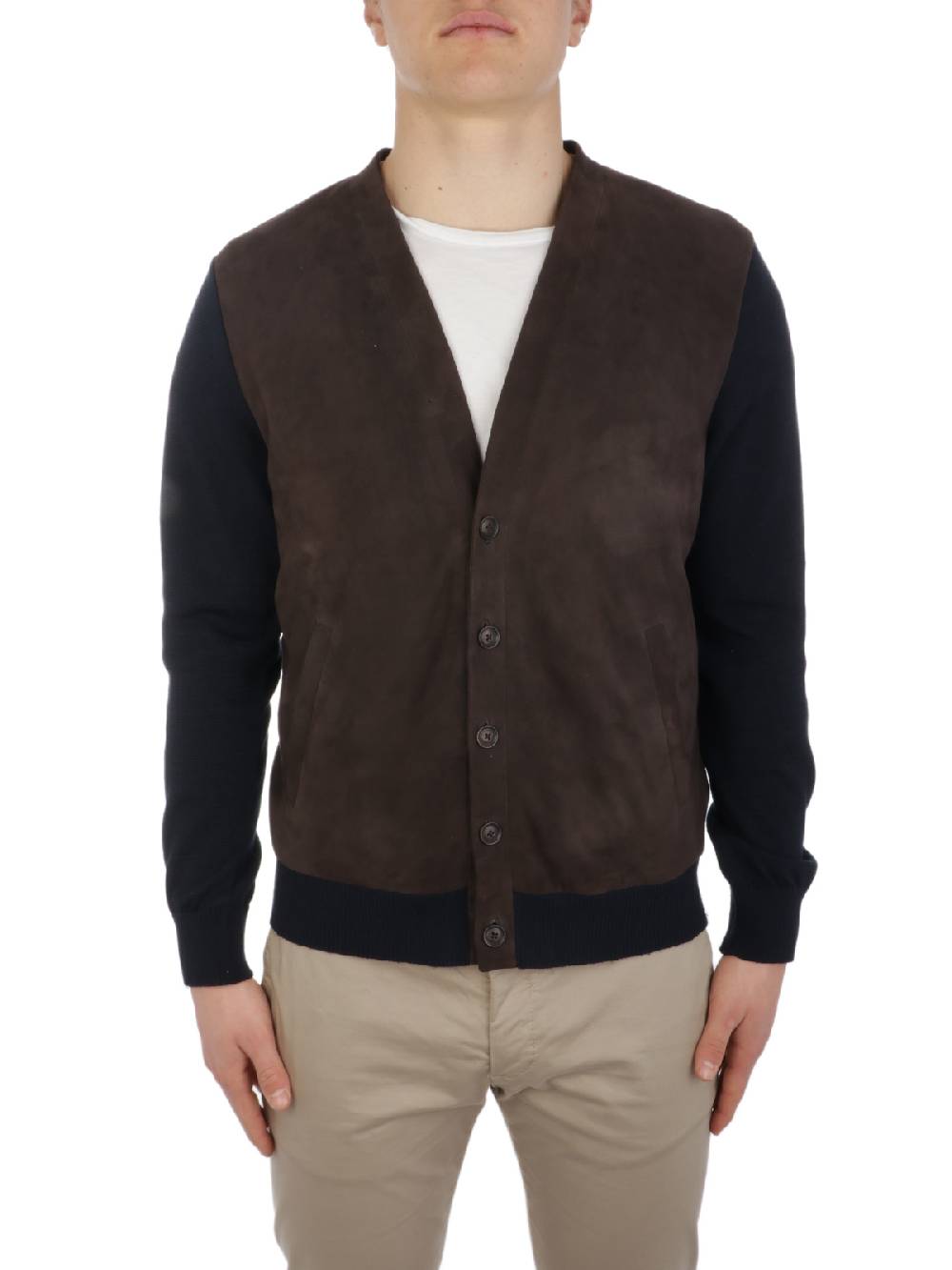 THE JACK LEATHERS Giubbotto Uomo in Suede Belgravia Officina