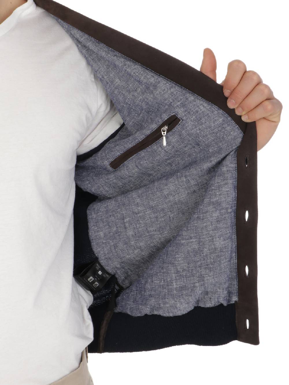 THE JACK LEATHERS Giubbotto Uomo in Suede Belgravia Officina