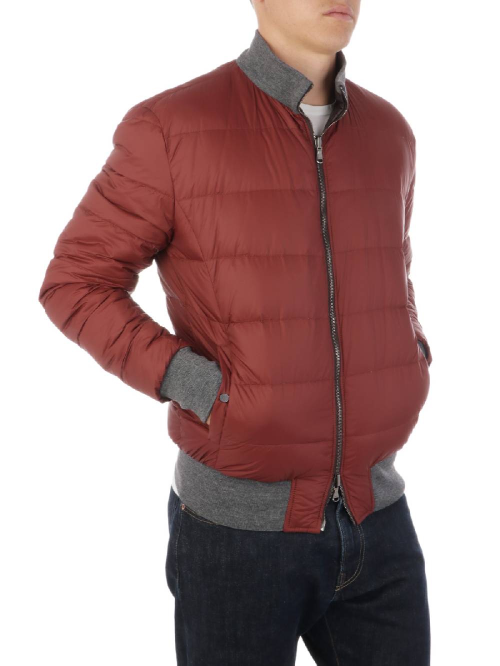 BARBA Giubbotto Uomo Double in Pelle Moda