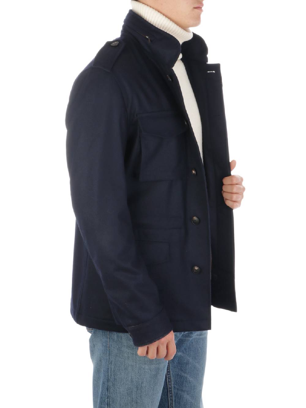 BARBA Field Jacket Uomo in Lana Grande vendita