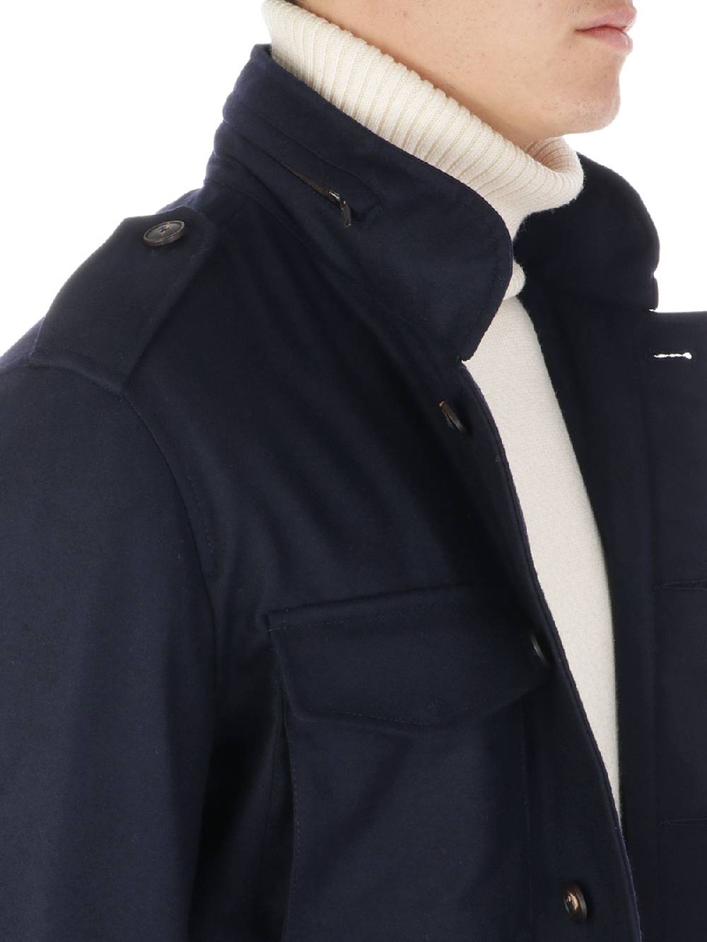 BARBA Field Jacket Uomo in Lana Grande vendita