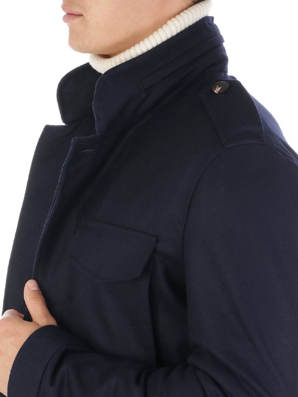 BARBA Field Jacket Uomo in Lana Grande vendita