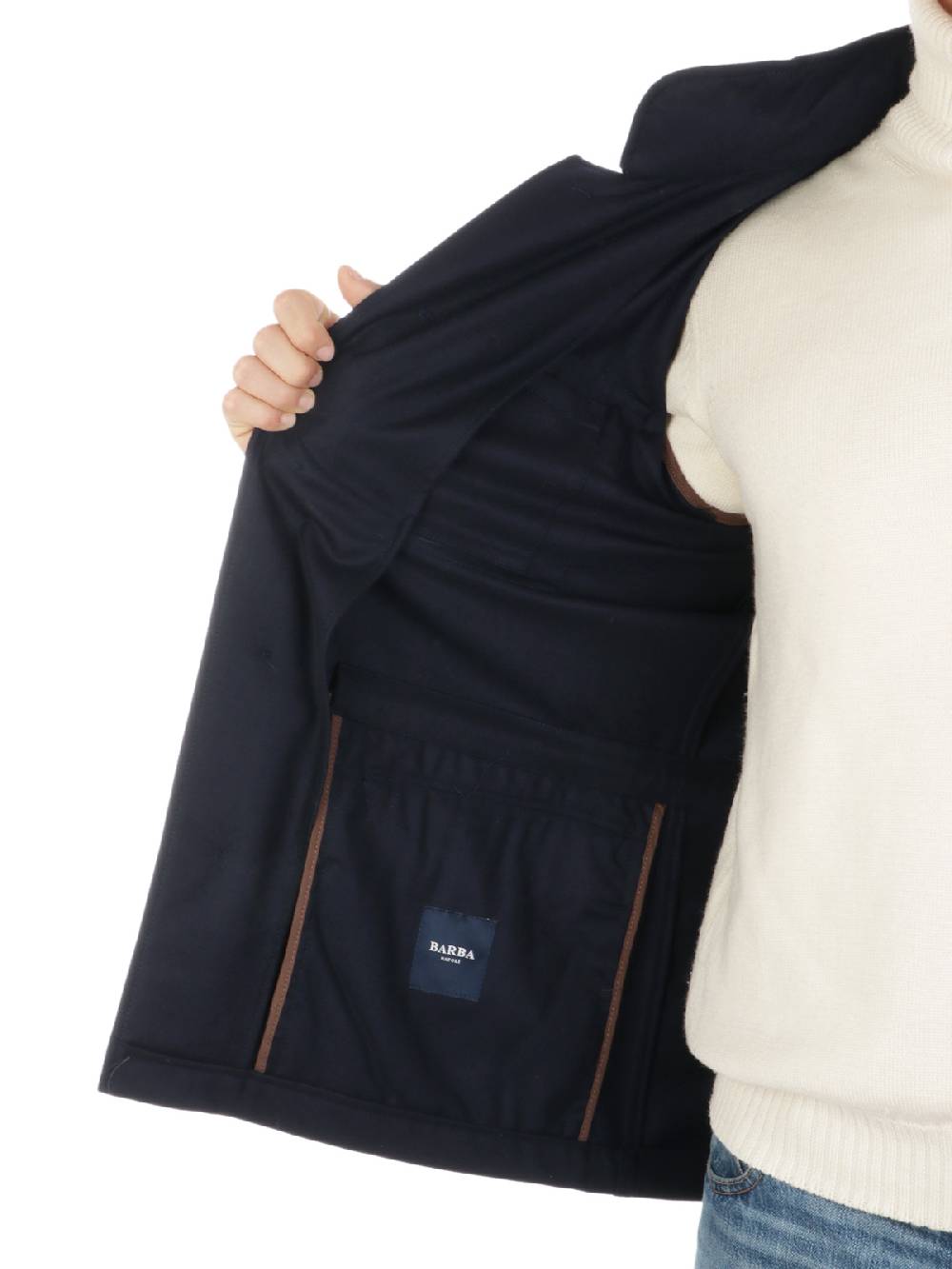 BARBA Field Jacket Uomo in Lana Grande vendita