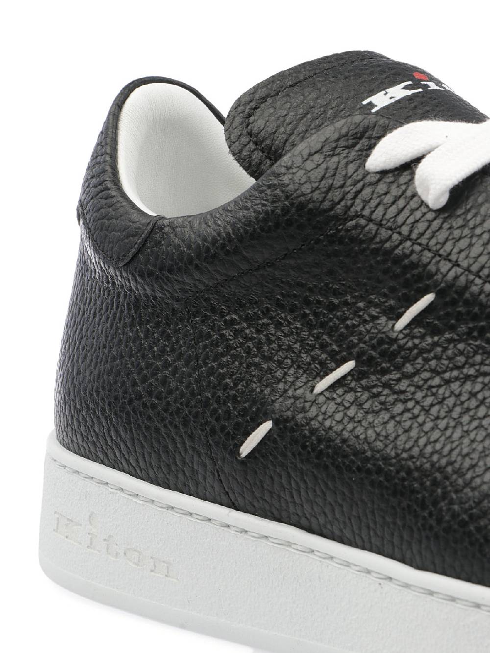 KITON Sneakers Uomo Stitching in Pelle Latest stili