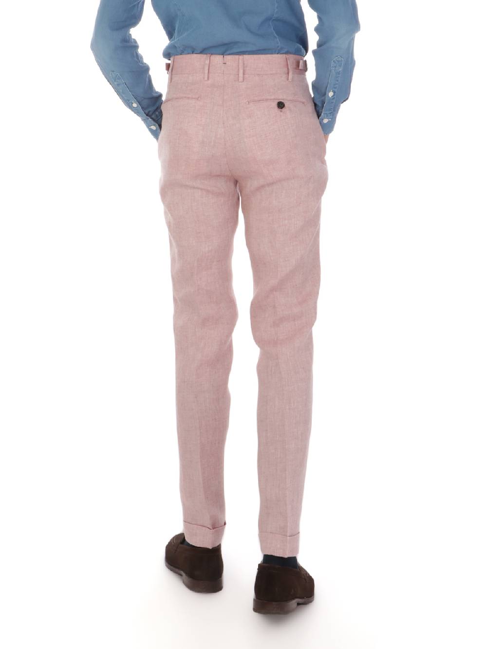 BERWICH Pantalone Uomo Retrolong in Lino Qualità