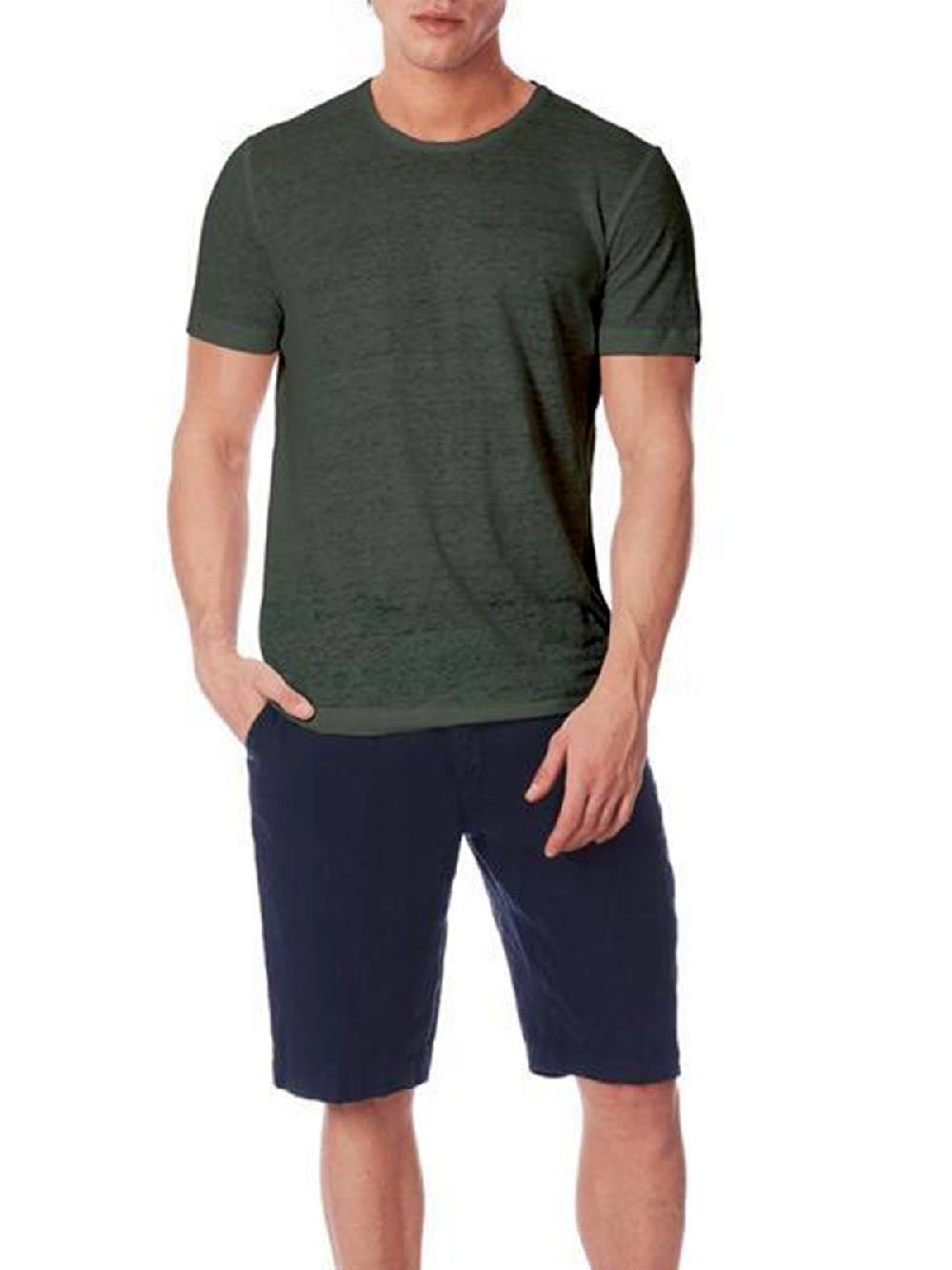 ZEYBRA T-shirt Uomo In Lino Prezzo di fabbrica