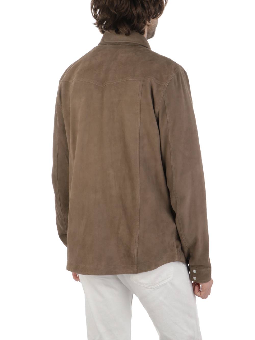 PROLEATHER Giacca Camicia Uomo in Suede Duty-free