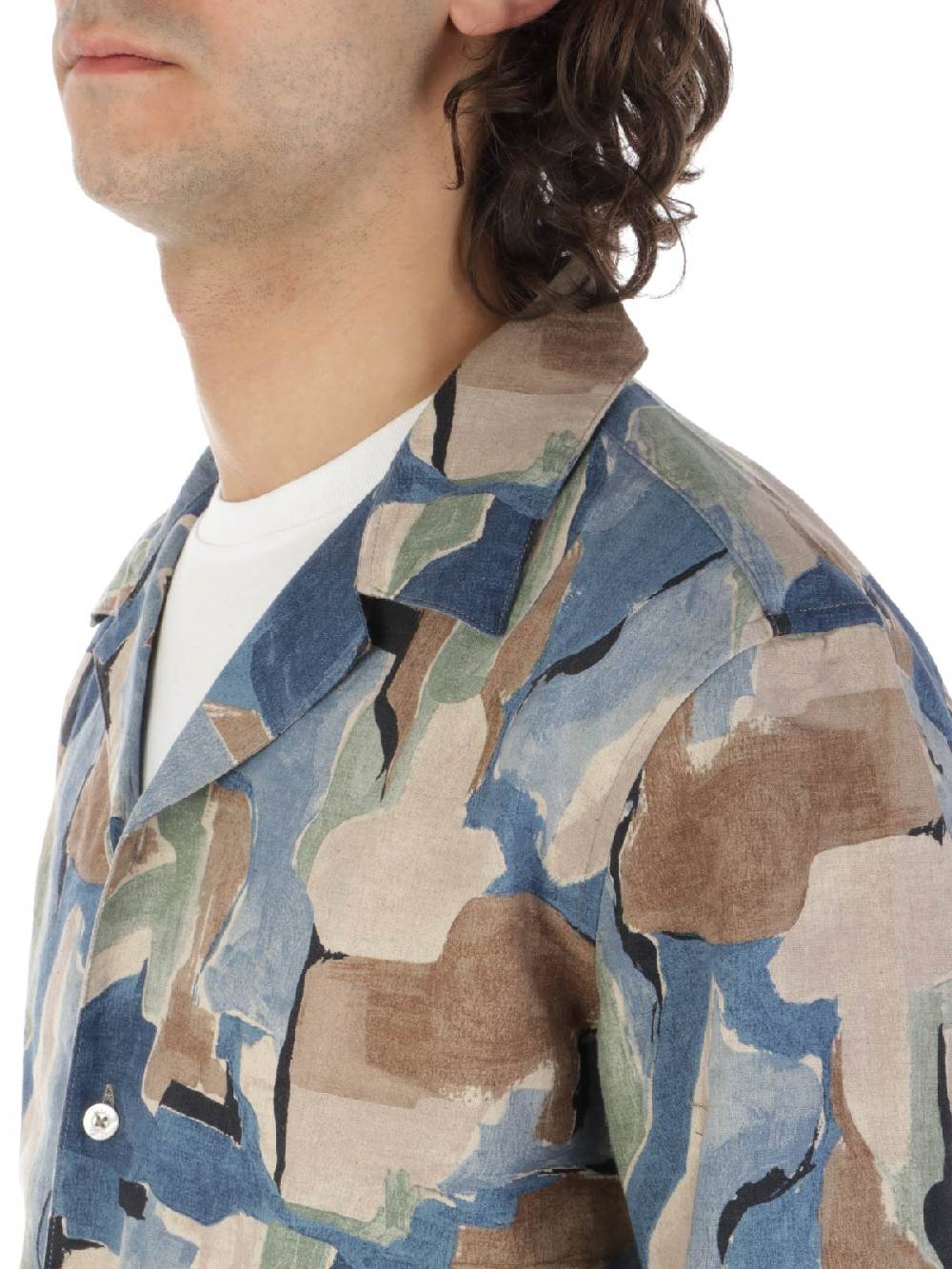 ALTEA Camicia Uomo Fantasia In Lino Offerta Anniversario