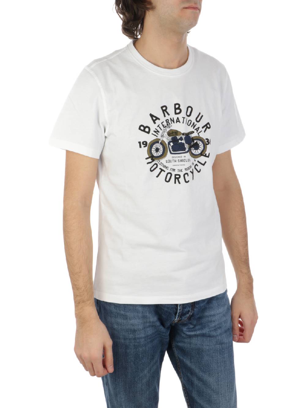 BARBOUR INTERNATIONAL T-shirt Uomo Spirit In Cotone Smaltimento dello stoccaggio
