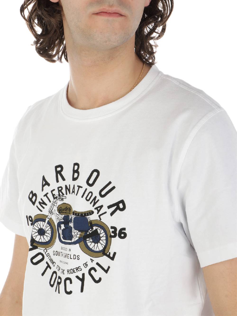 BARBOUR INTERNATIONAL T-shirt Uomo Spirit In Cotone Smaltimento dello stoccaggio