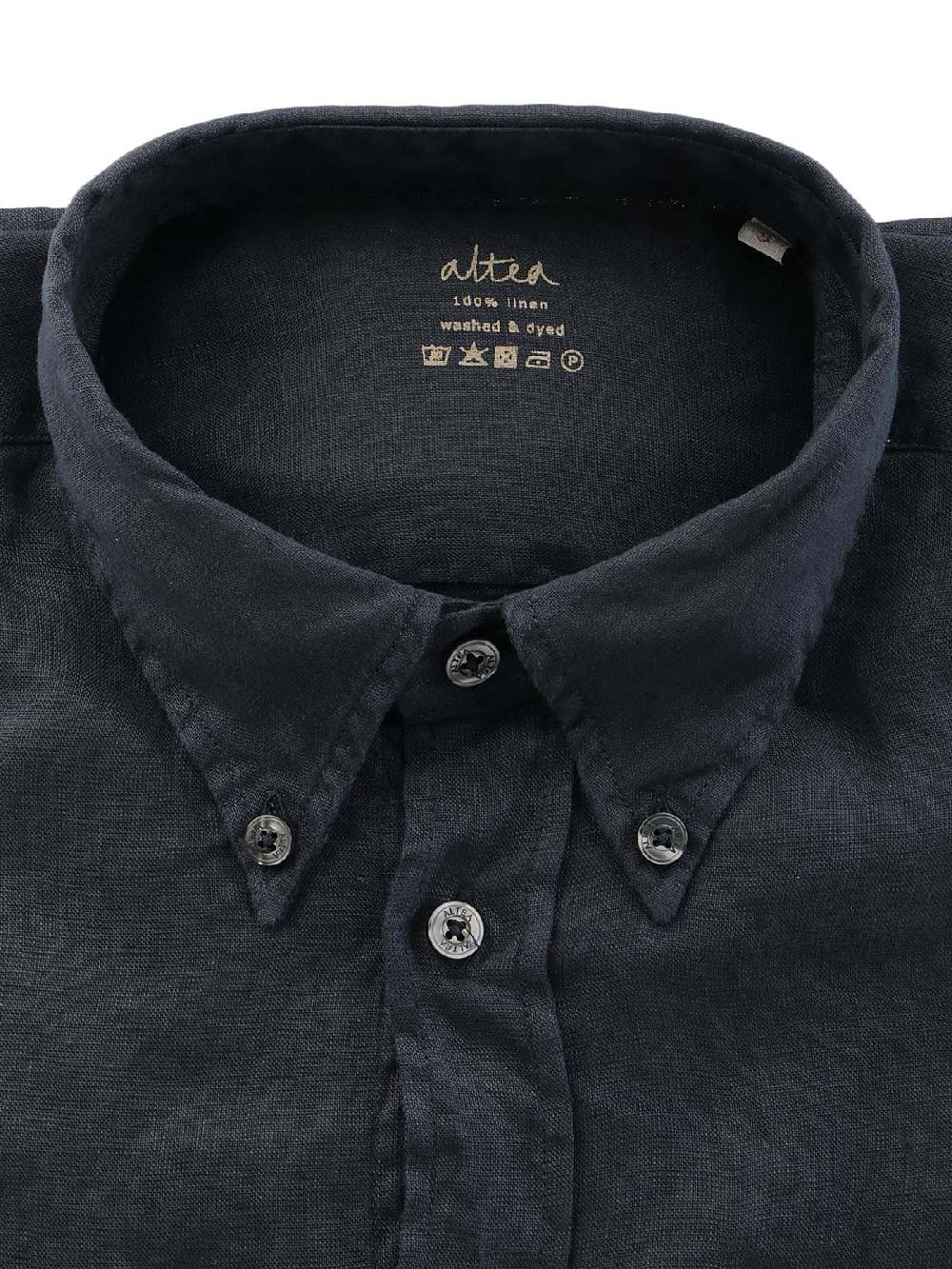ALTEA Camicia Uomo In Lino Tinto In Capo Online Outlet