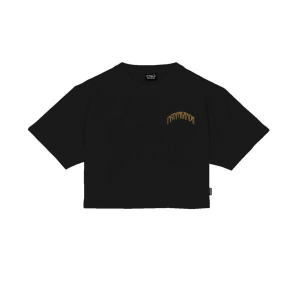 Propaganda Triangle Jaguar Croptop Tee – Black Pezzi Unici