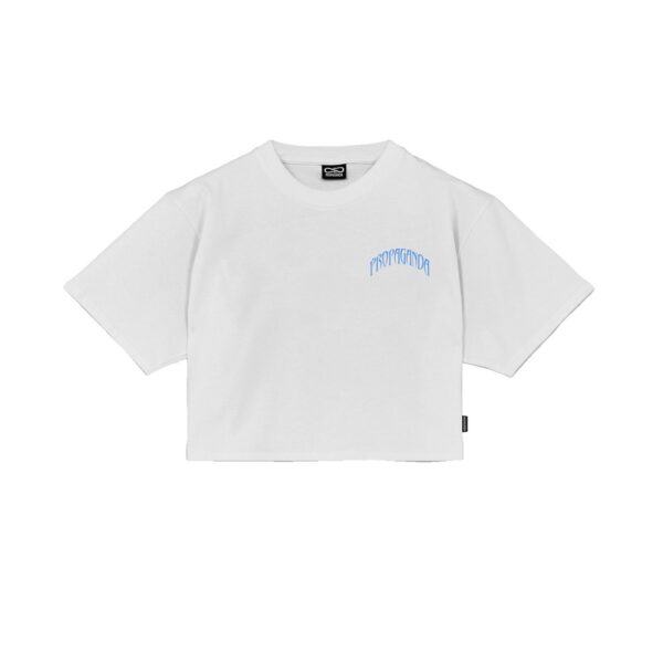 Propaganda Triangle Jaguar Croptop Tee – White Soddisfazione Garantita