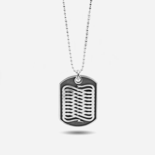 Propaganda Collana con Ciondolo Piastra Militare Propaganda W/ Nove25 In Argento Sottocosto