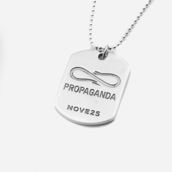 Propaganda Collana con Ciondolo Piastra Militare Propaganda W/ Nove25 In Argento Sottocosto