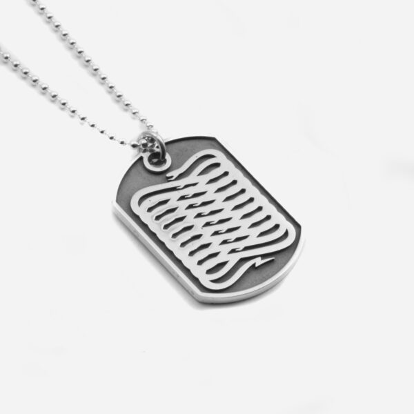 Propaganda Collana con Ciondolo Piastra Militare Propaganda W/ Nove25 In Argento Sottocosto
