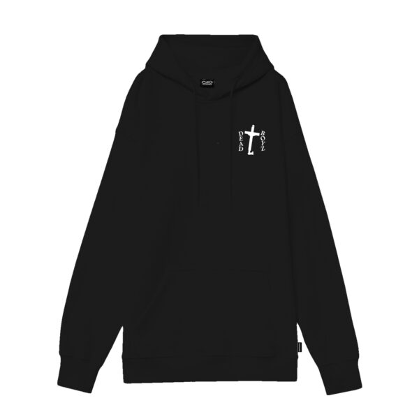 Propaganda Crucifix Hoodie – Black Vendite Flash
