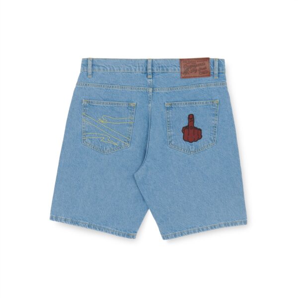 Propaganda Denim Baseball Shorts – Blue Vendita