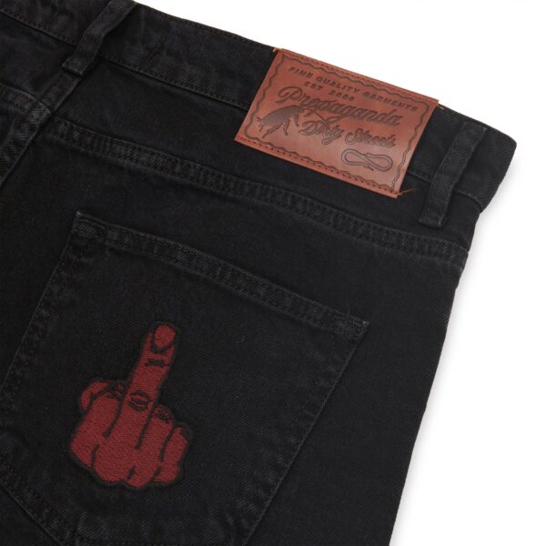 Propaganda Denim Baseball Shorts – Black Promozione